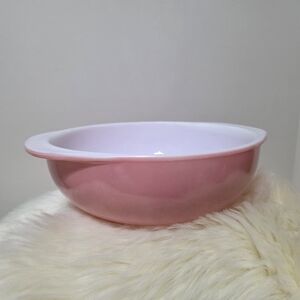 Vintage Pyrex Flamingo Pk Casserole 2 Quart Round Pink #024 No Lid From 1950's V
